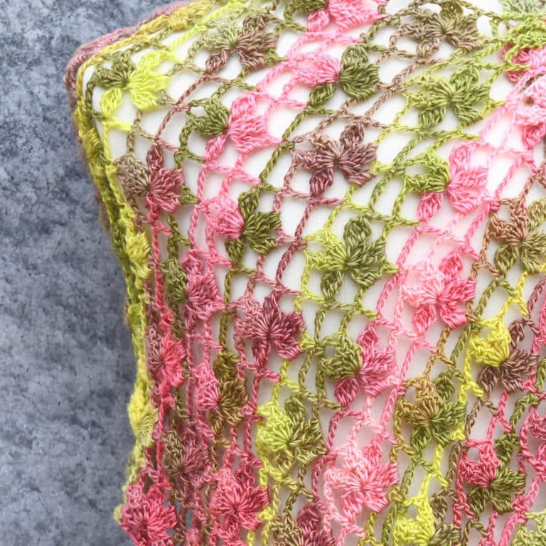 Lacy Rectangle Shawl | On The Vine Free Crochet Pattern
