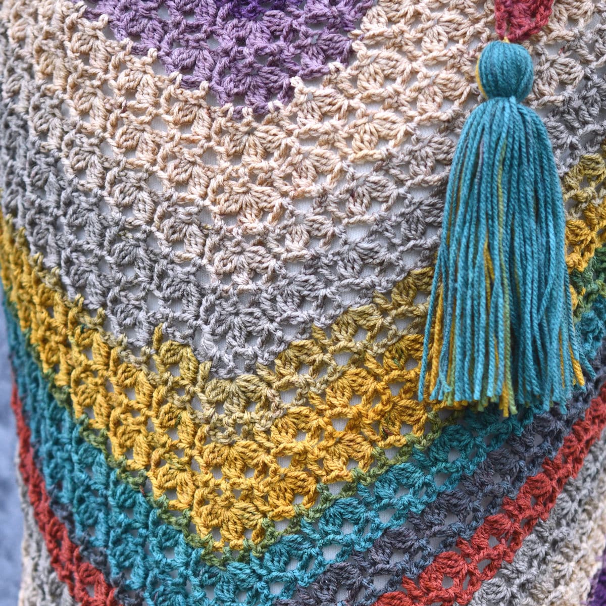 Make It Crochet: Crochet Triangle Shawl in Mandala Yarn by Kim Guzman