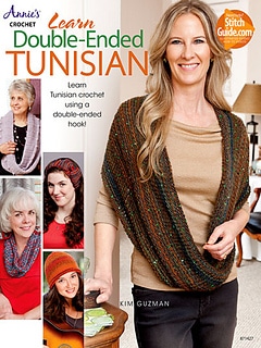 cover of Learn Double Ended Tunisian by Kim Guzman, published by Annie's Attic in August 2014