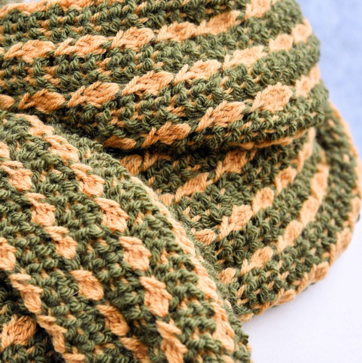 Tunisian Crochet In the Round Mock Cable Scarf Make It Crochet