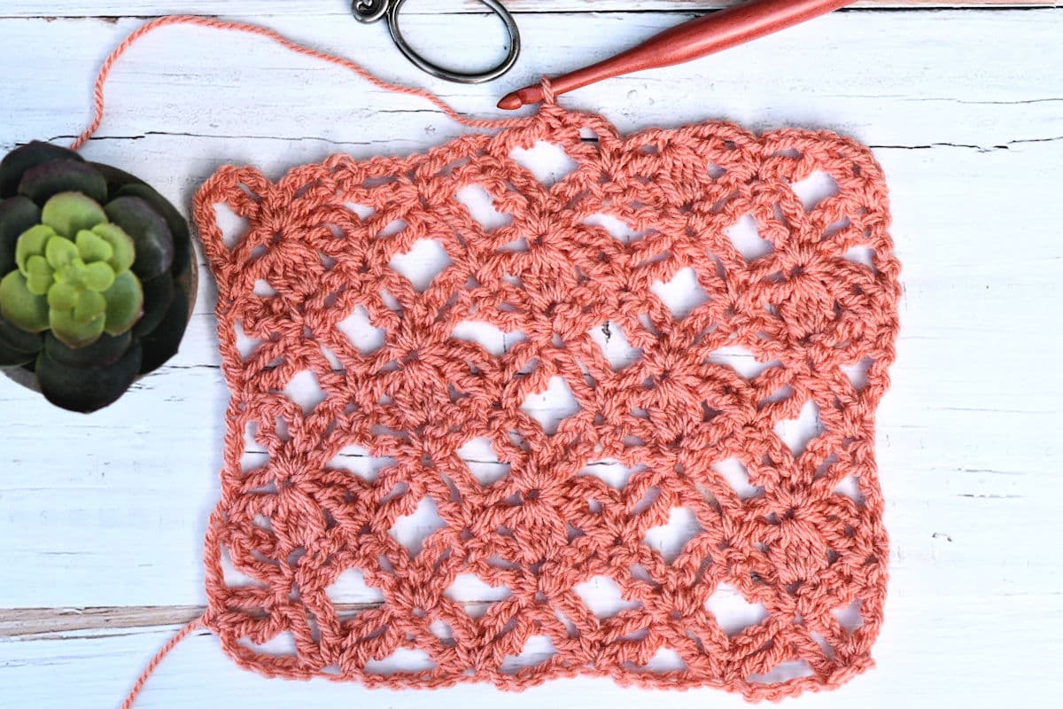 Progress photo for lacy lightweight crochet scarf by Kim Guzman