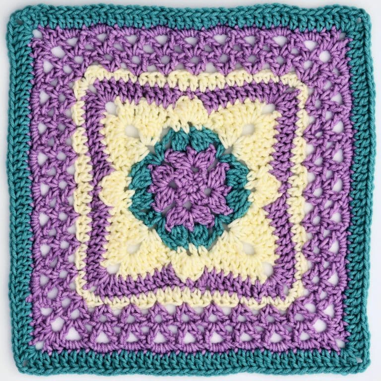 Crochet 12″ Square Pattern | Garden Gables Free Crochet Pattern