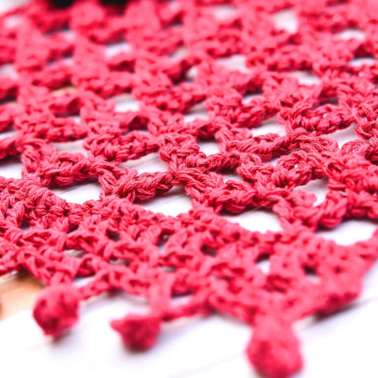 Faux Love Knot Scarf Free Crochet Pattern