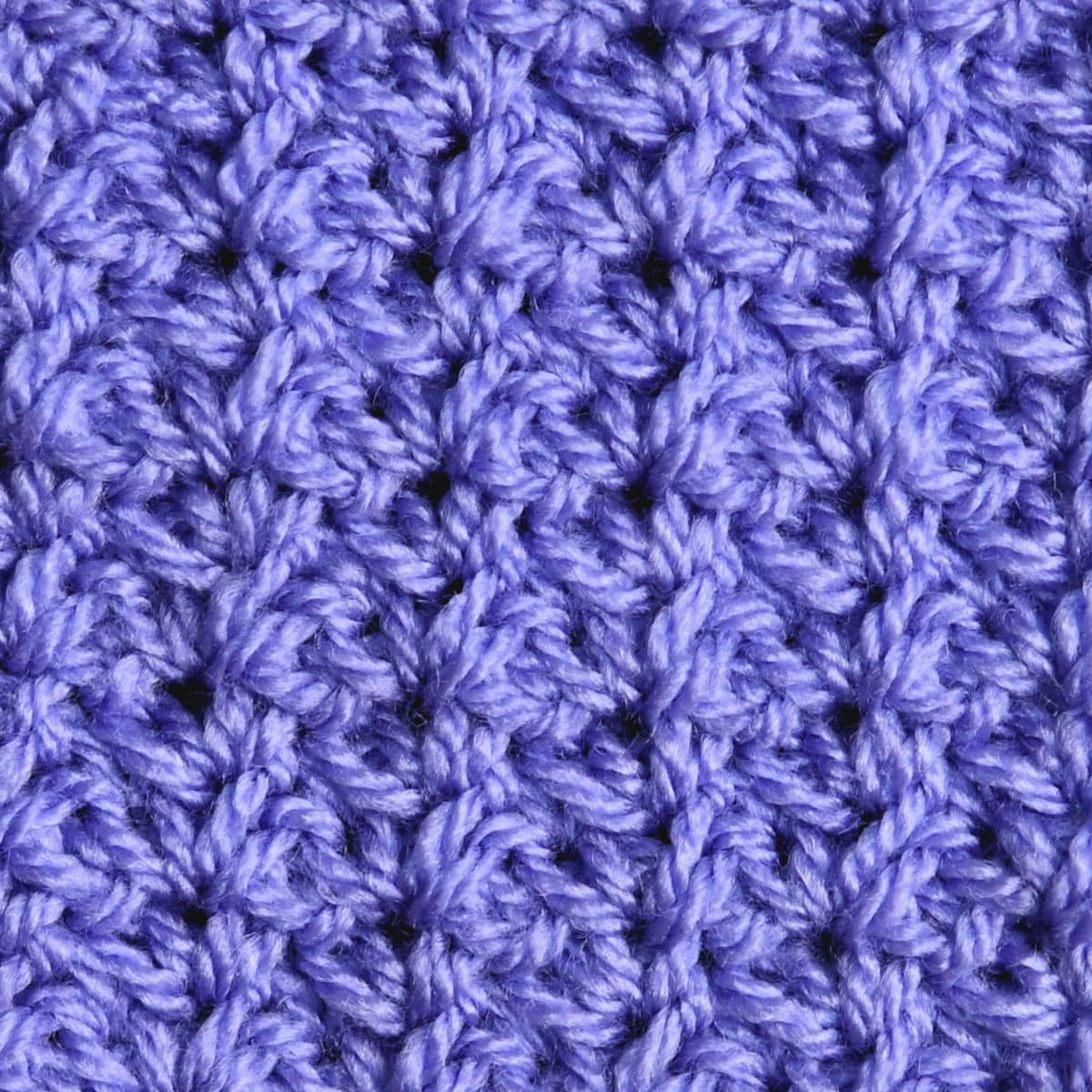 closeup of crochet spider stitch
