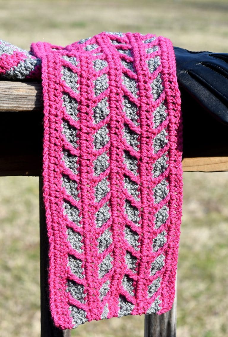 Two Color Free Crochet Scarf Pattern Make It Crochet