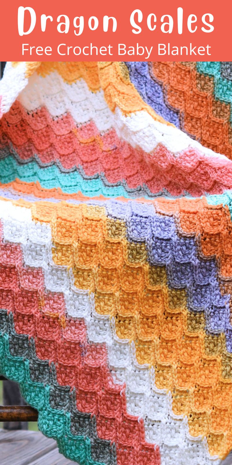 pinterest pin for Dragon Scales Baby Blanket