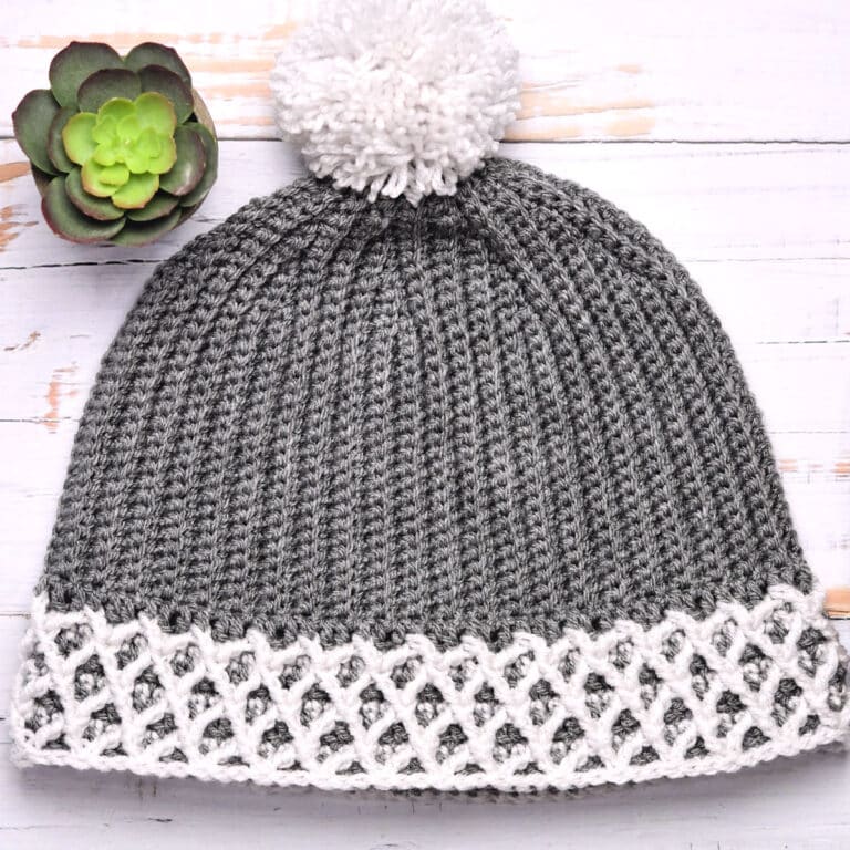 Lattice Brim Hat Free Crochet Pattern