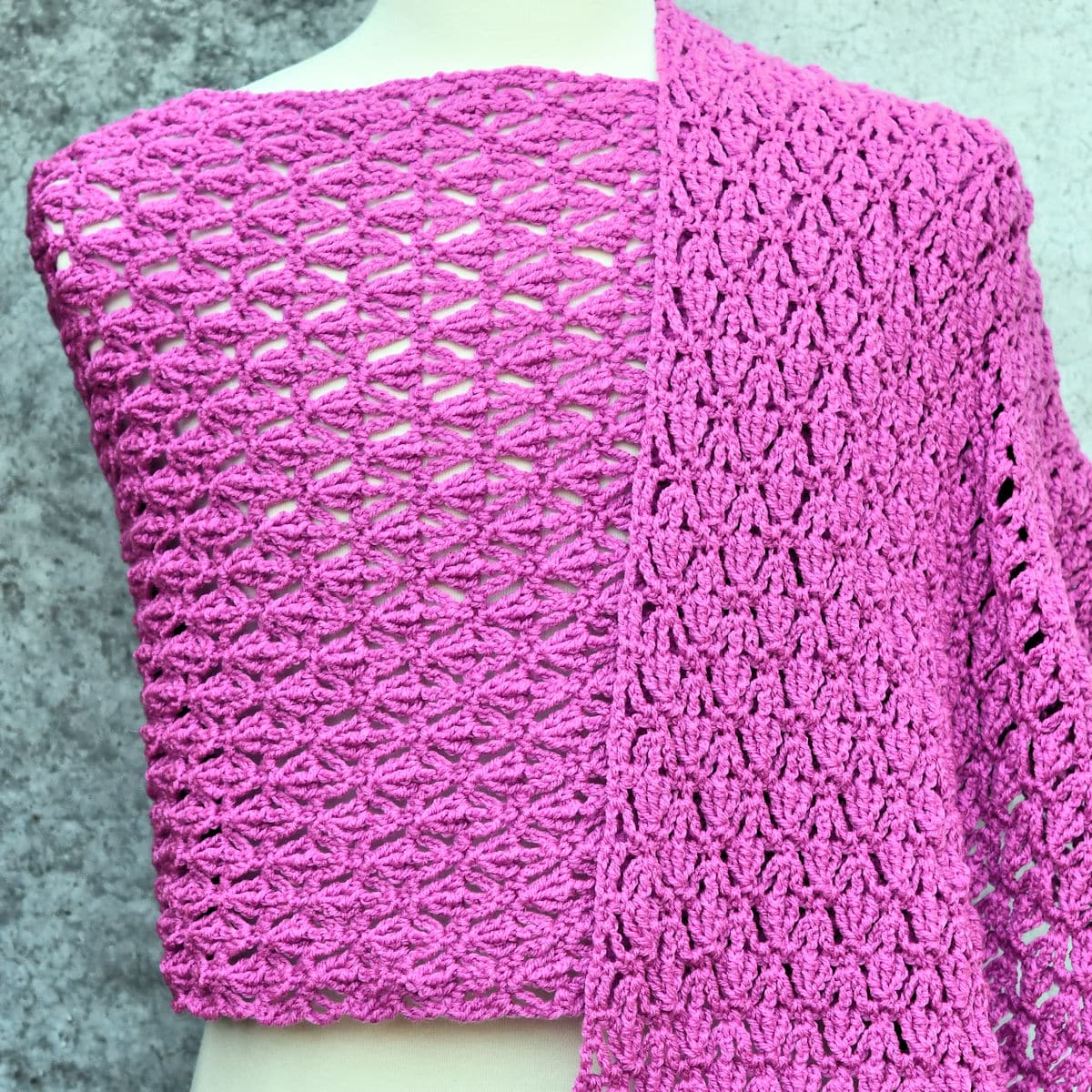 Labyrinth Crochet Lace Rectangle Shawl Pattern by Kim Guzman for Make It Crochet