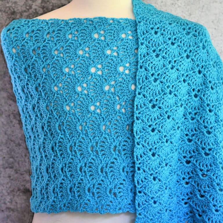 Petticoat Lace Crochet Rectangle Shawl