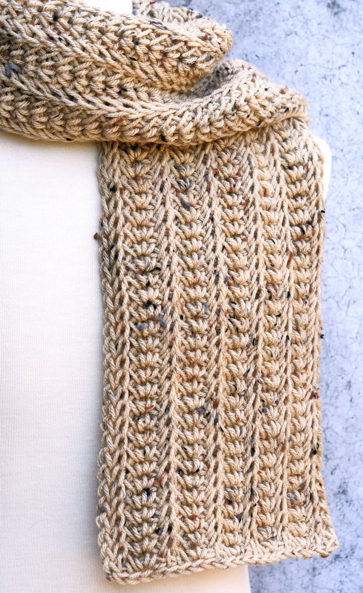 Tunisian Crochet Scarf Pattern for Men by Kim Guzman