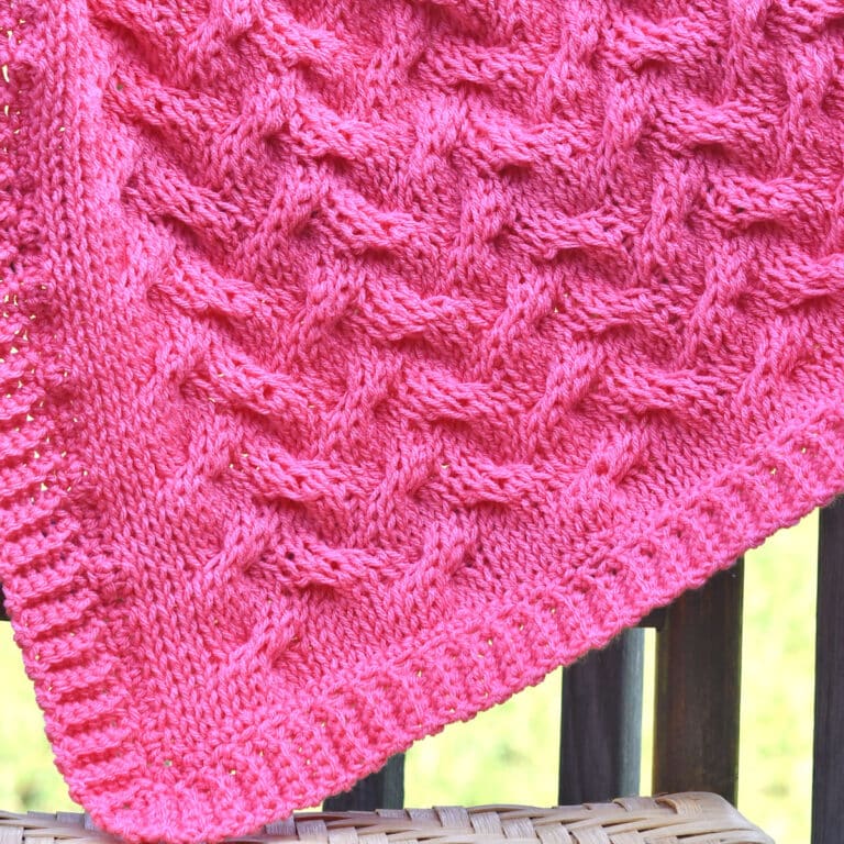 Wandering Cables Free Tunisian Crochet Baby Blanket