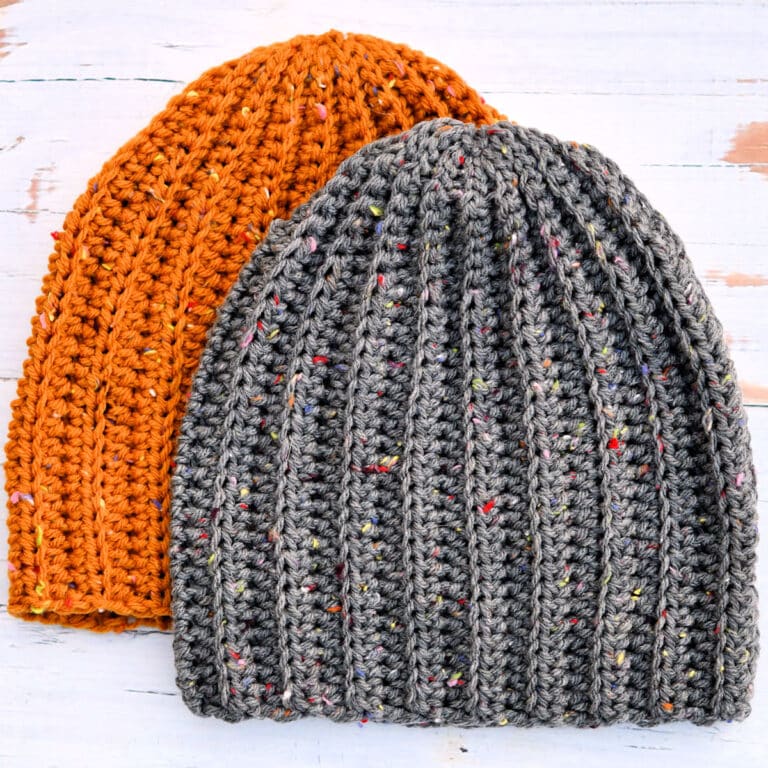 Men’s Crochet Ribbed Hat Pattern Free