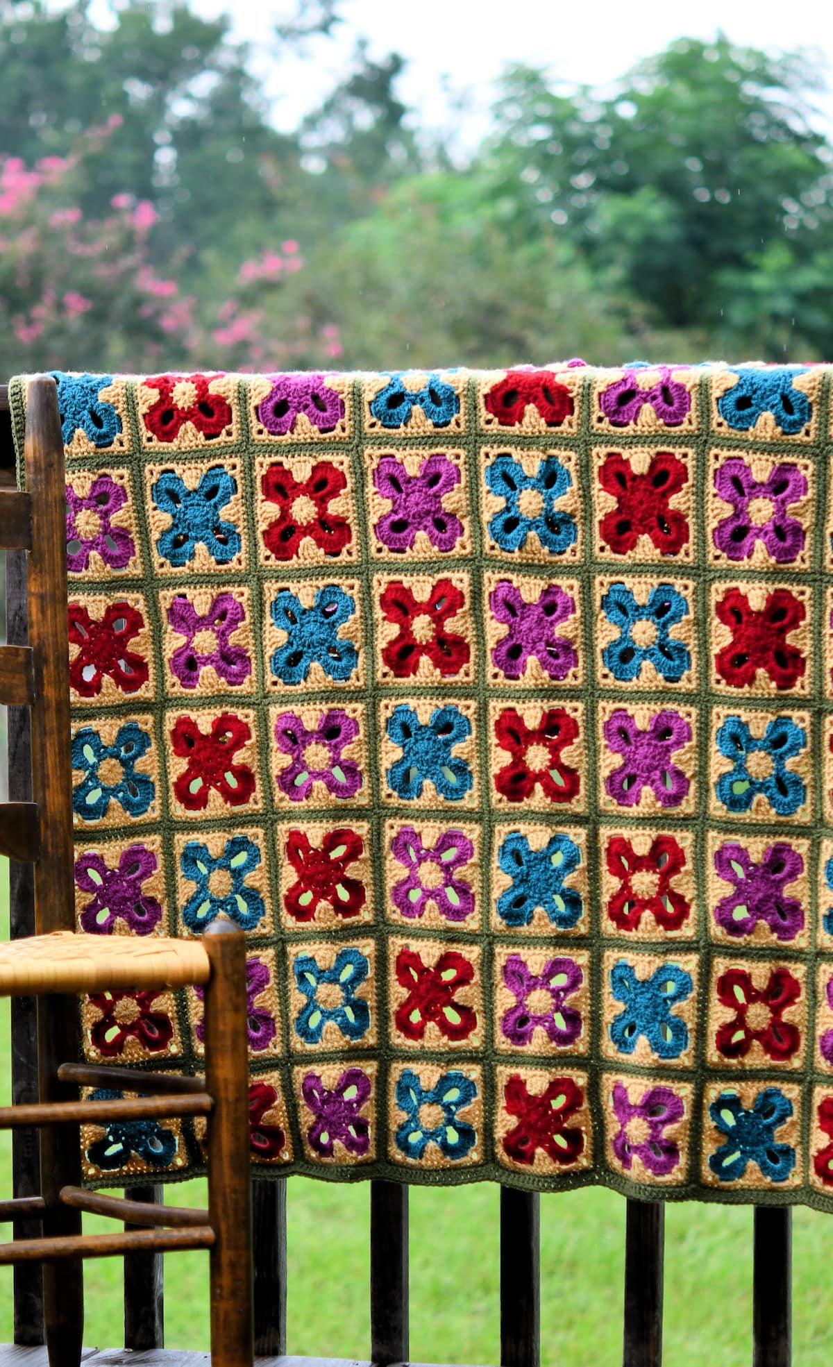 Trinity Jewels Lightweight Crochet Afghan Pattern by Kim Guzman
