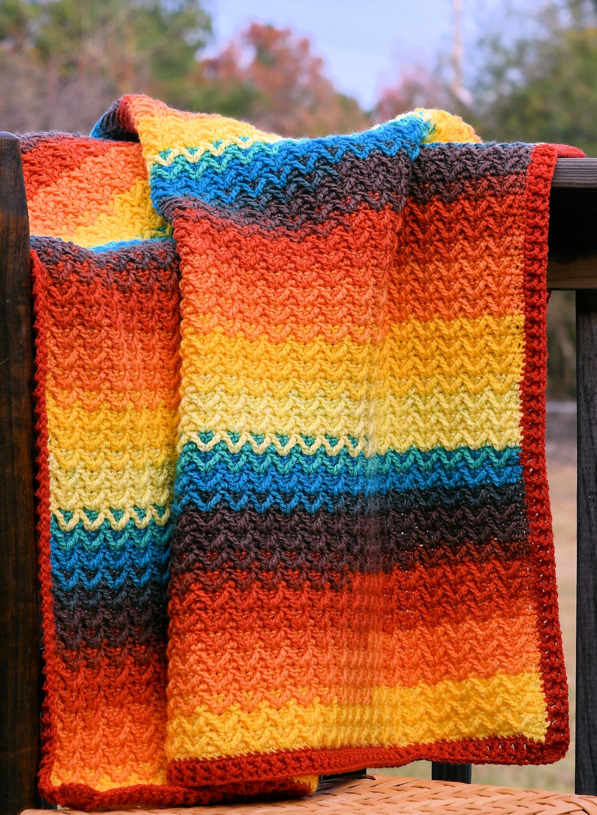 Thunderbird Mandala Blanket Free Crochet Pattern by Kim Guzman