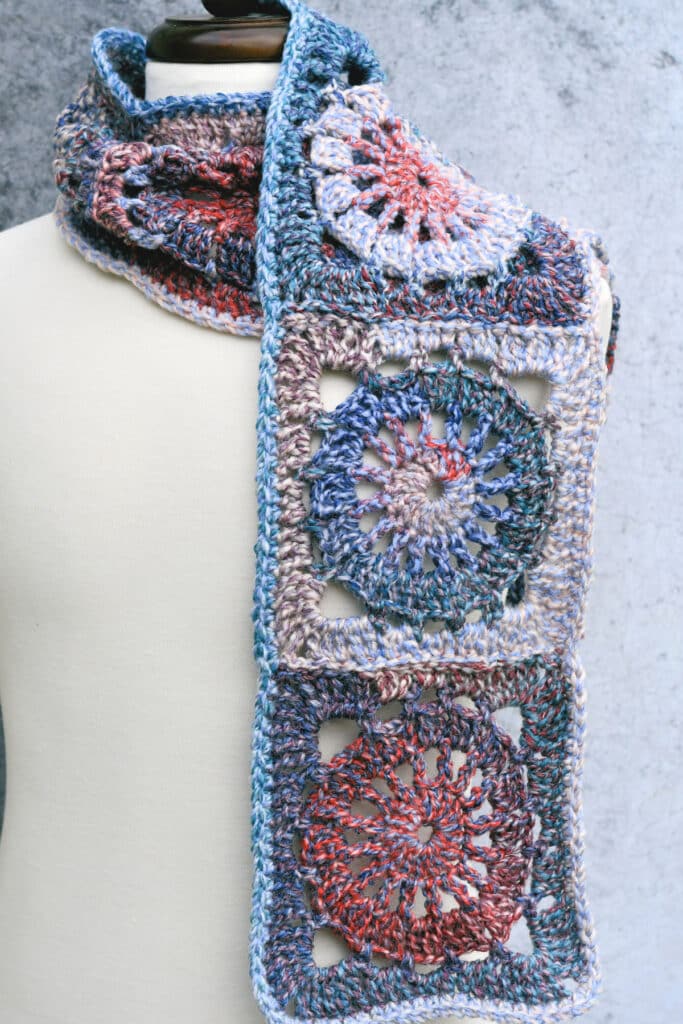 Crochet Circle In A Square Scarf Free Pattern - Make It Crochet