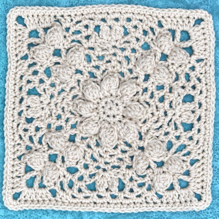 Concha Cluster Crochet Square Free Pattern