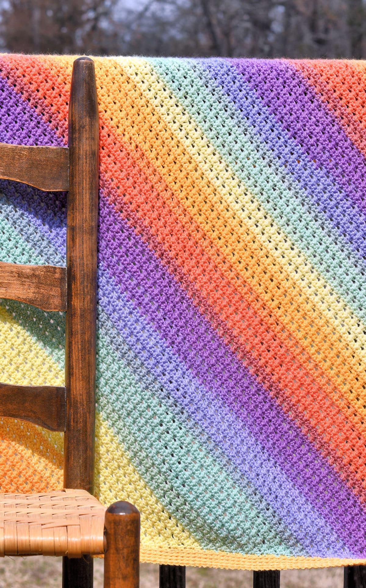 Cross Stitch C2C Baby Blanket Free Crochet Pattern by Kim Guzman