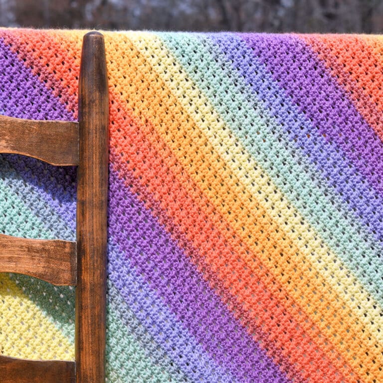 Cross Stitch C2C Baby Blanket Free Crochet Pattern
