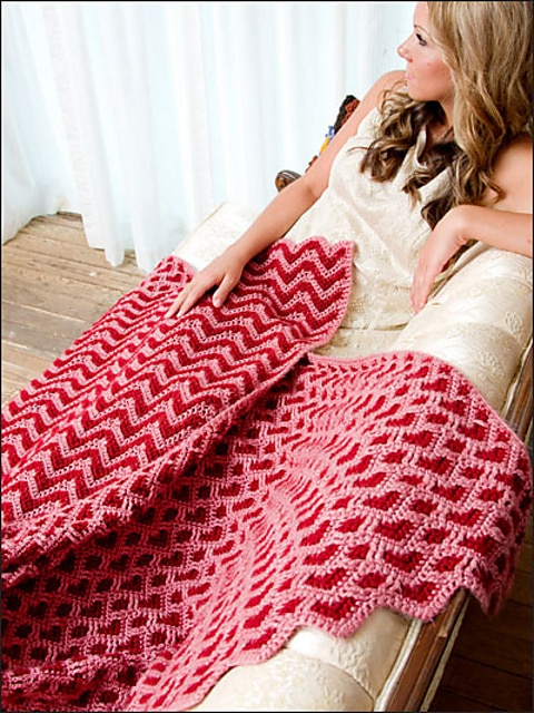 Reversible Ripple Afghans Sweetheart Ripple by Kim Guzman