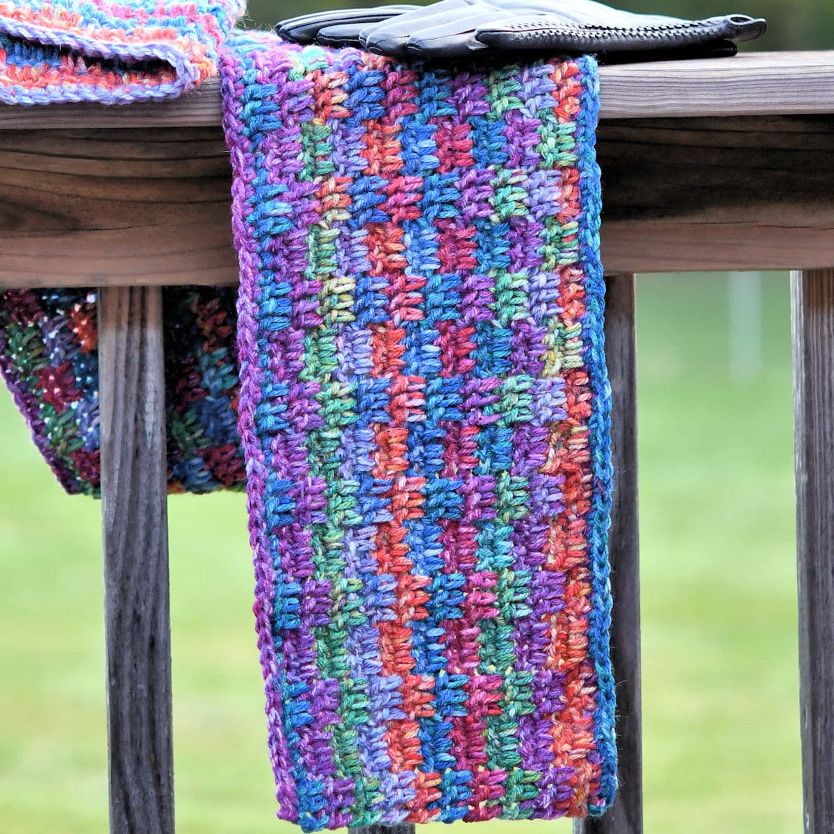 Bitty Blocks Scarf Free Crochet Pattern-image