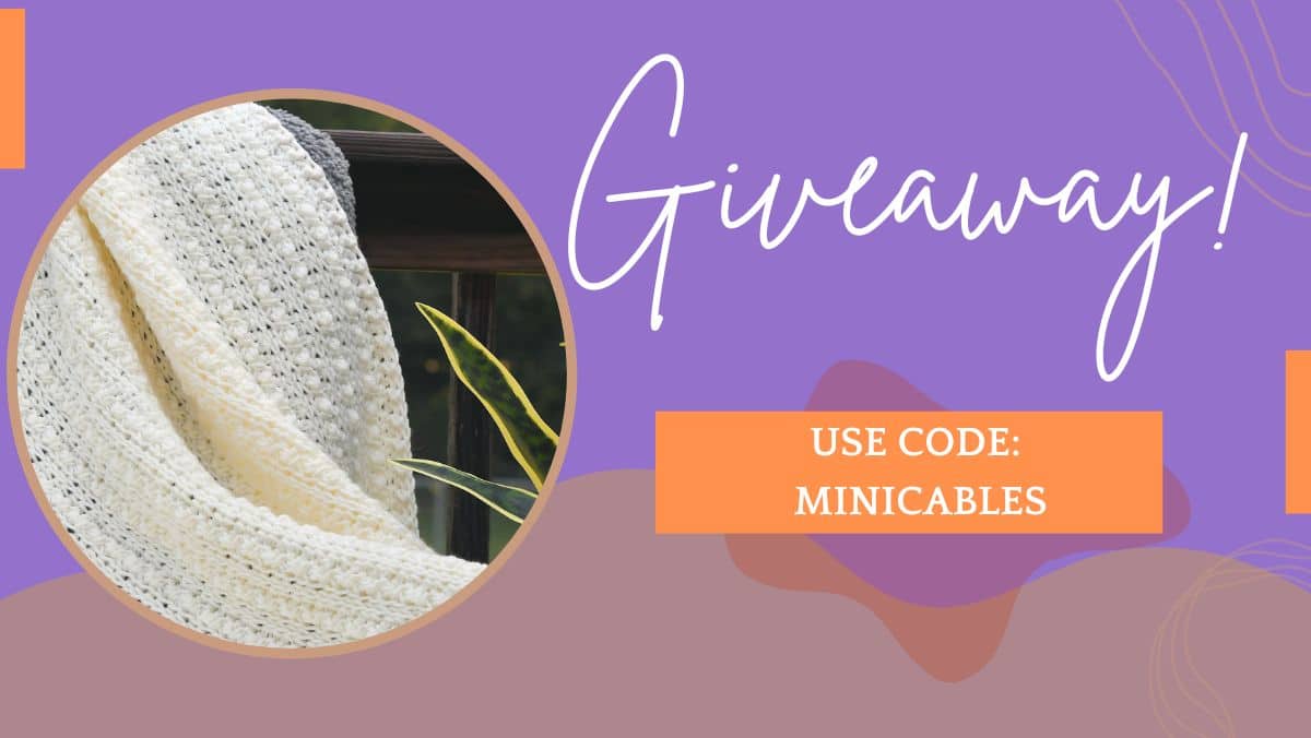 Tunisian Mini Cables Afghan free crochet pattern promotional materials