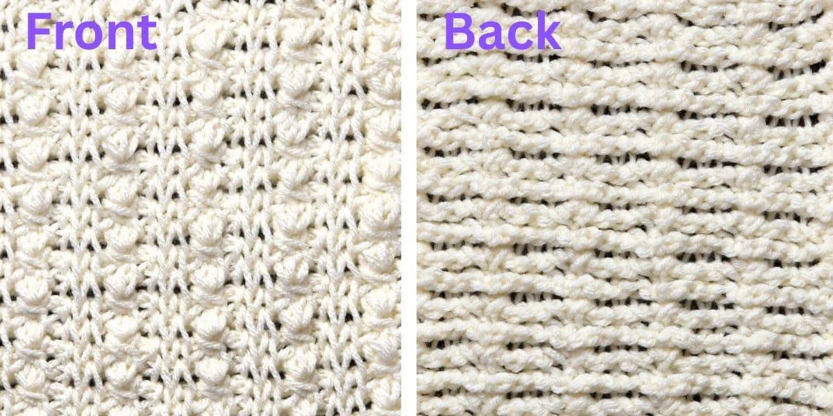 Tunisian Mini Cables Afghan front and back example photos