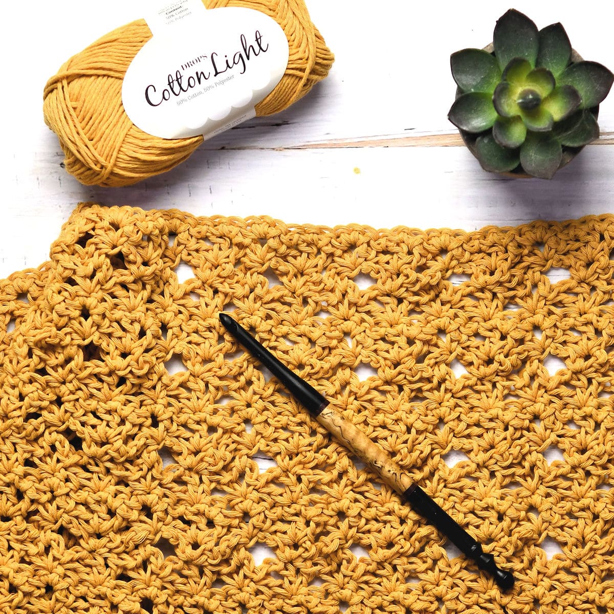 styled swatch for stitch pattern of Harvest Flowers Vest