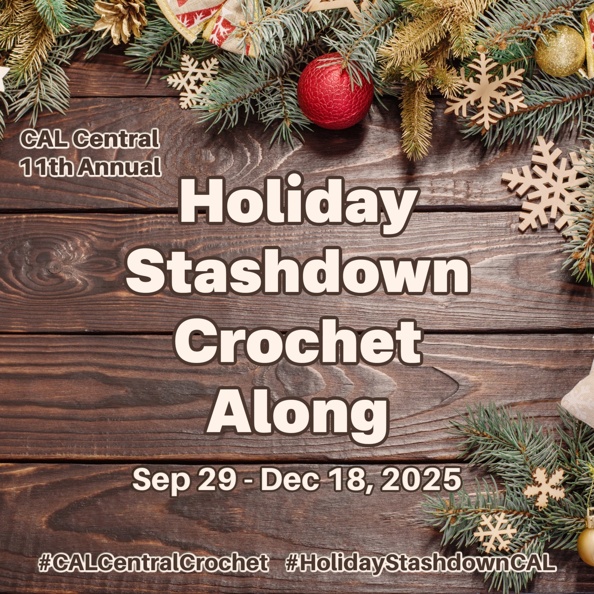 Holiday Stashdown Crochet Along 2025 promotional