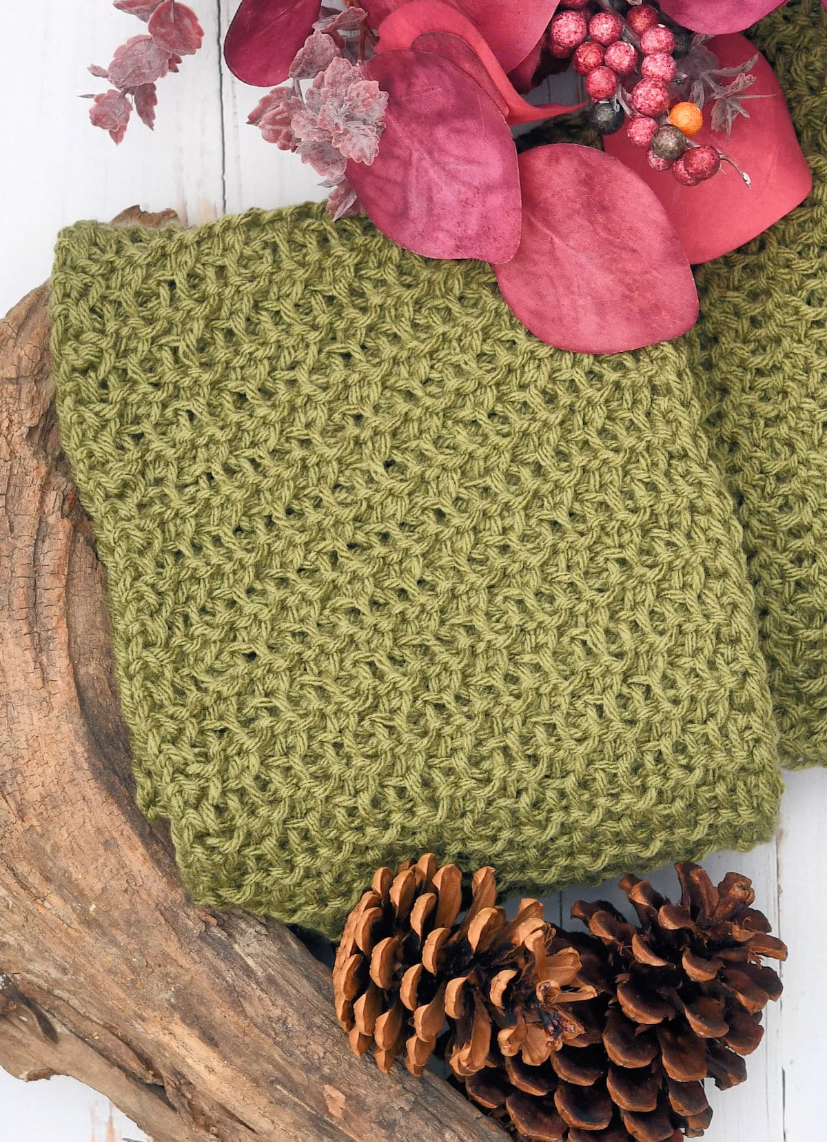 Linen Ridge Scarf Free Tunisian Crochet Pattern by Kim Guzman