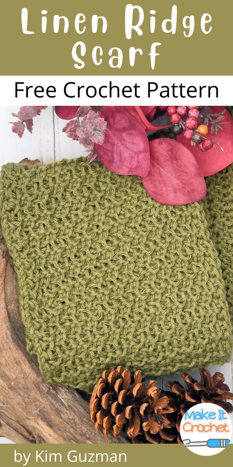 Linen Ridge Scarf pinterest cover