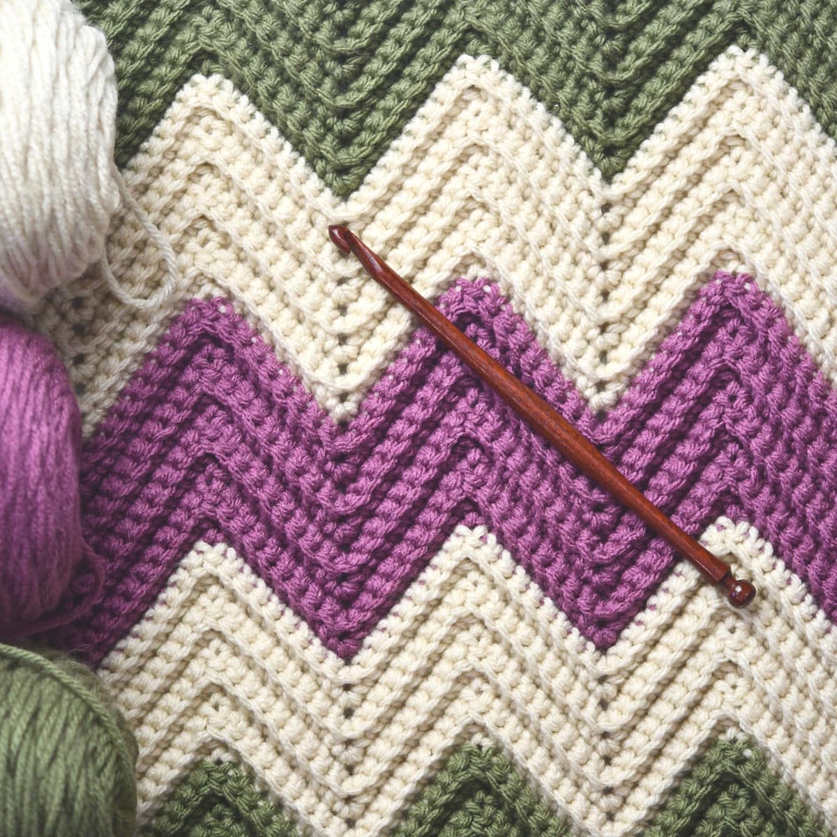 closeup photo of Grandma's Vintage Afghan by Kim Guzman