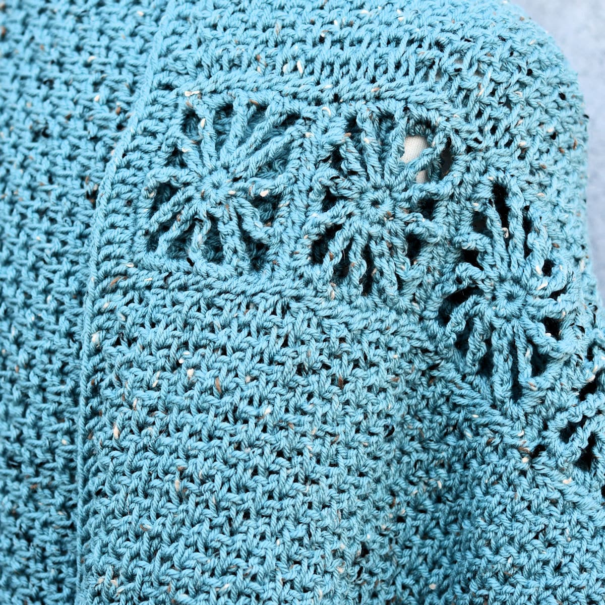 Tunisian Seed Stitch Wrap Free Crochet Pattern by Kim Guzman