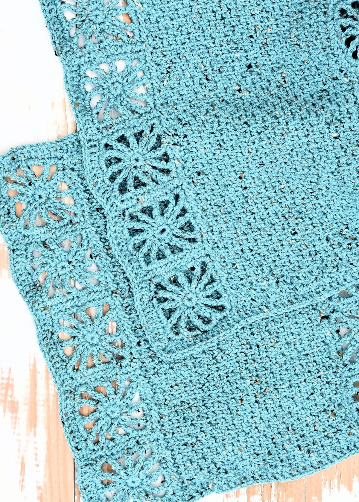 Tunisian Seed Stitch Wrap Free Crochet Pattern by Kim Guzman