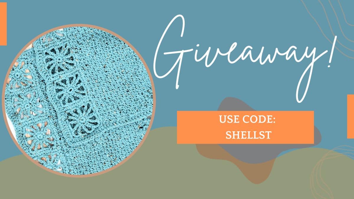 Tunisian Seed Stitch Shawl promo material