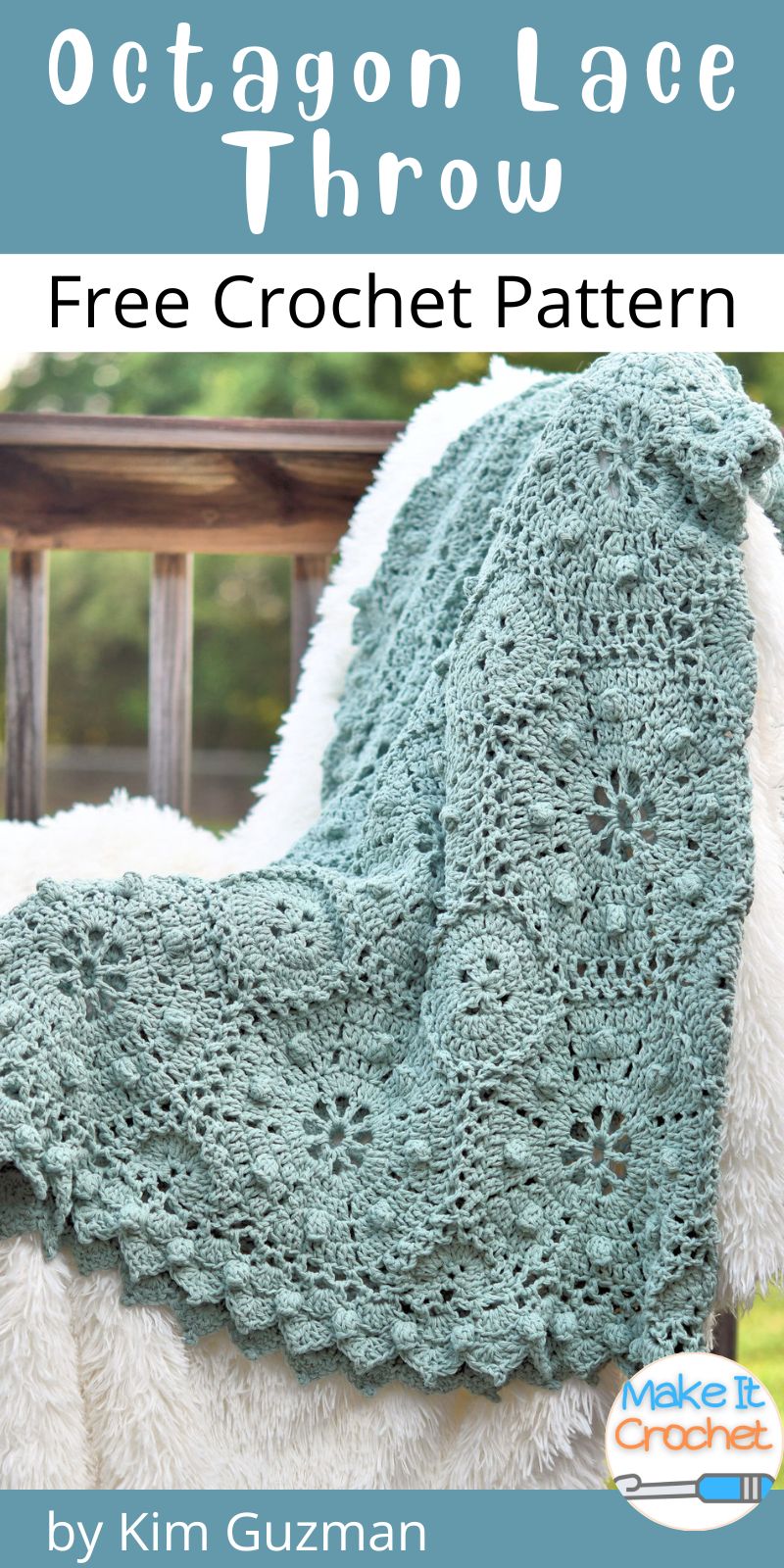 pinterest pin for Octagon Lace Throw