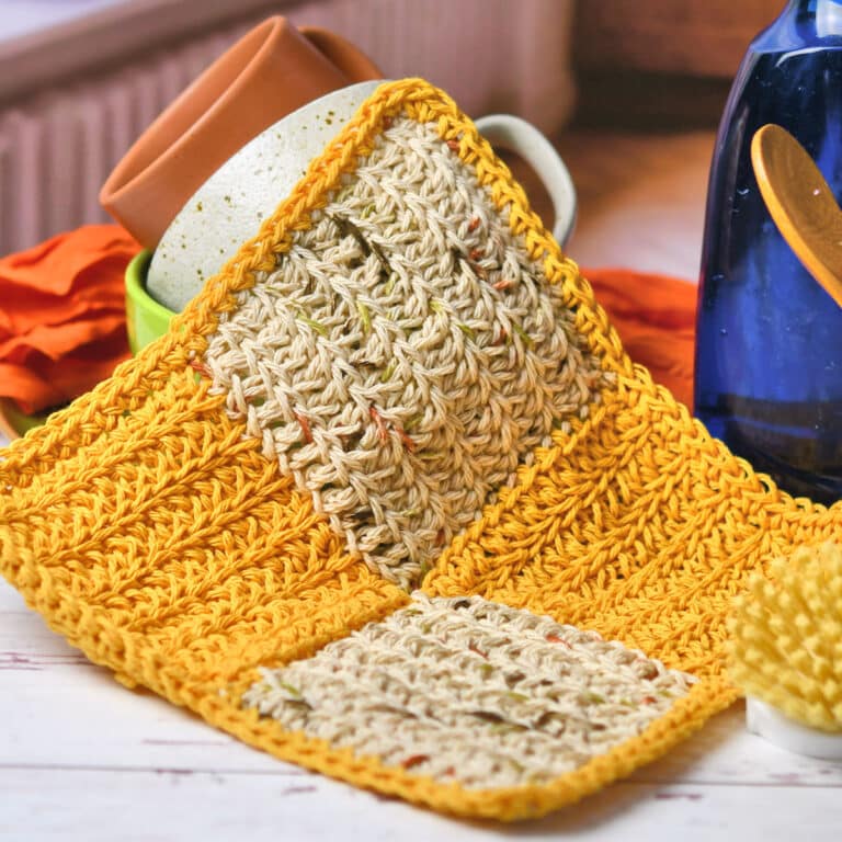 Broken Rib Dishcloth Free Crochet Pattern
