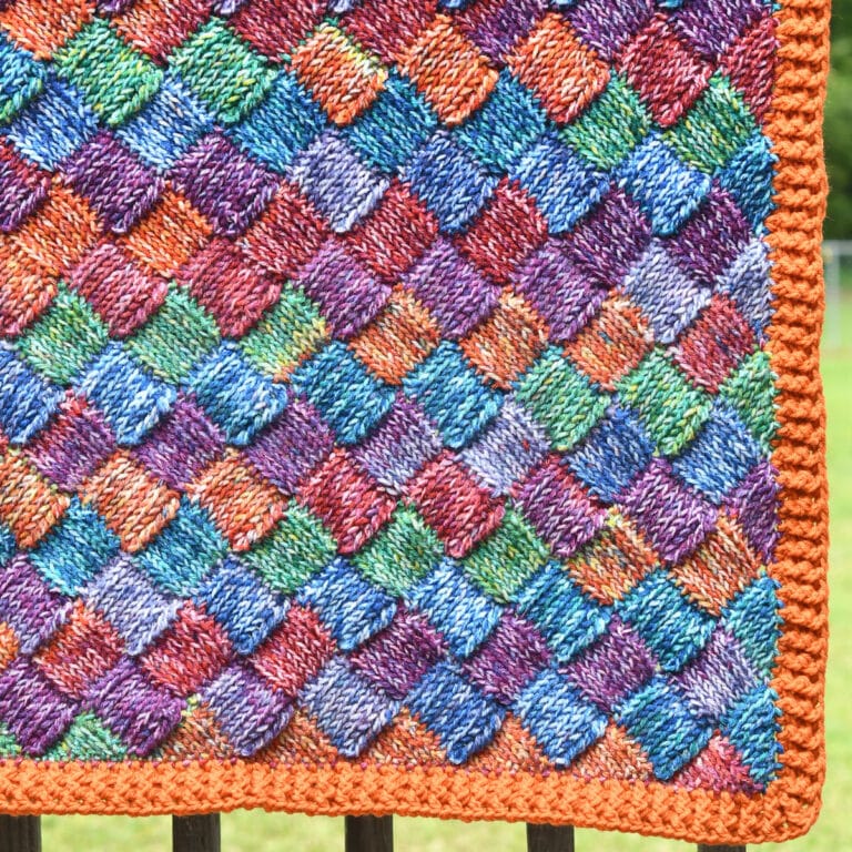 Entrelac Faux Knit Throw Free Crochet Pattern